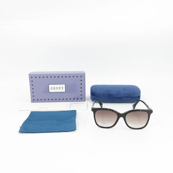 Gucci GG1071 Cat Eye Sunglasses Tortoise Brown OS - Picture 5 of 15